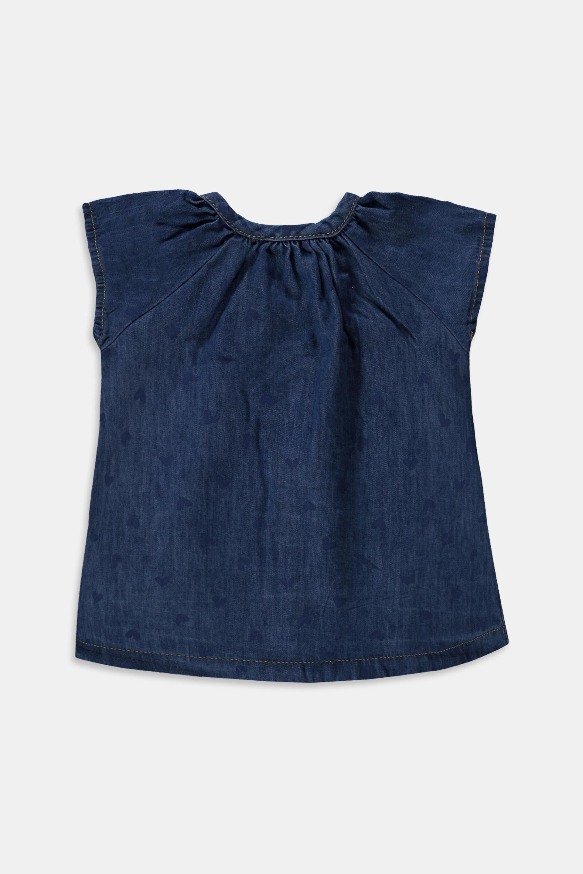 Robe en jean sans manches en coton mélangé
