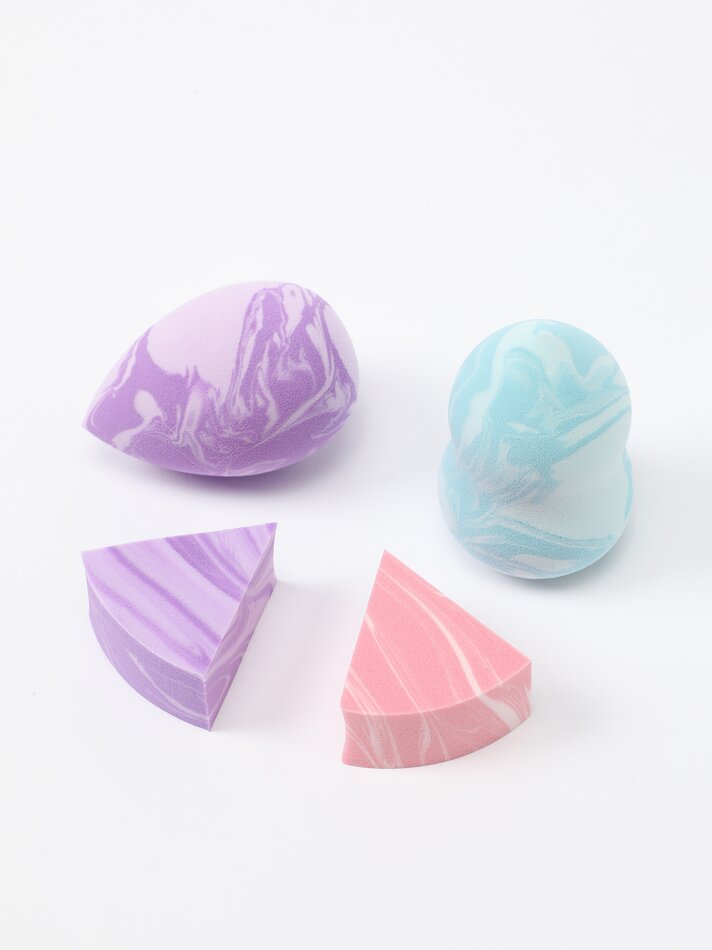 Conjunto de 7 esponjas de maquiagem sortidas - várias cores