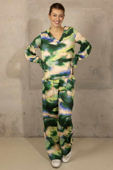 Kimara groene dames broek