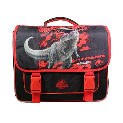 Cartable Jurassic World 38 cm - 2 compartiments - rouge - Bagtrotter
