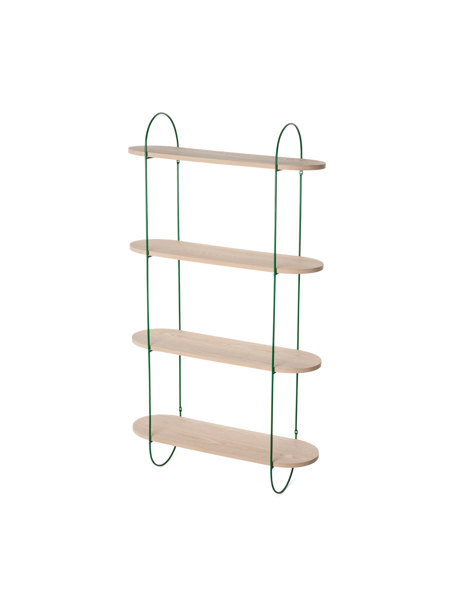 Væghylde | MDF/askefinér/jern. 55 x 20 x 99,8 cm. | Forest Green