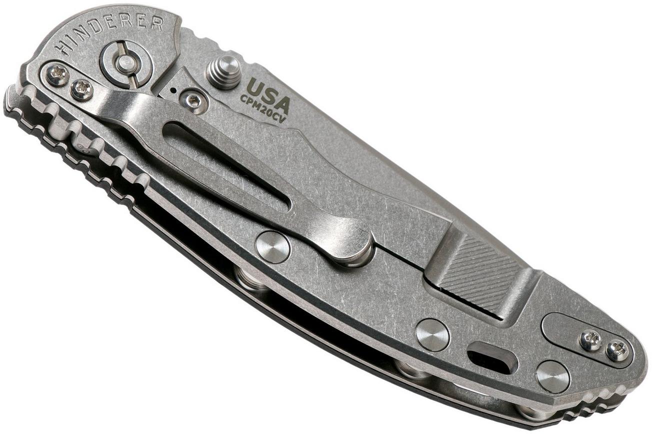 Rick Hinderer XM18 3,5” Non-Flipper Spearpoint, Black G10, 20CV, zakmes
