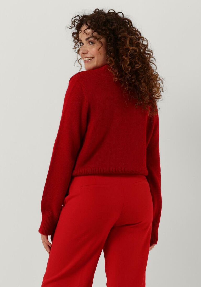 ANOTHER LABEL rode another label trui dee knitted pull l/s