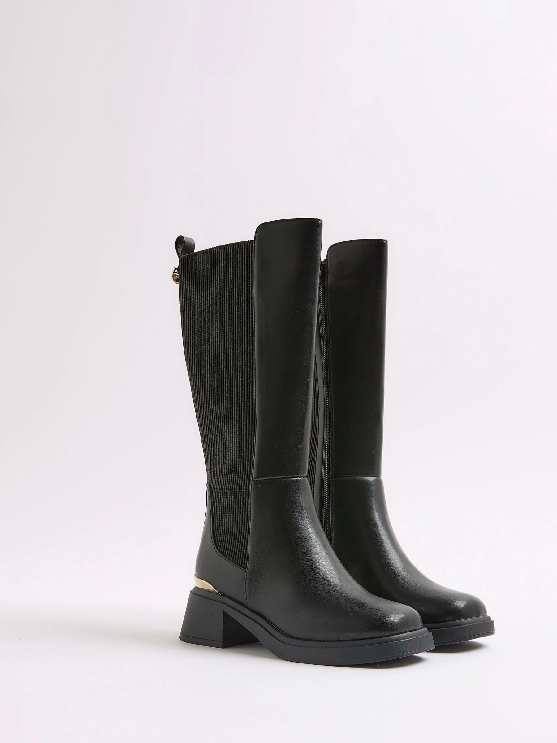 River Island Gusset Knee High Boots
