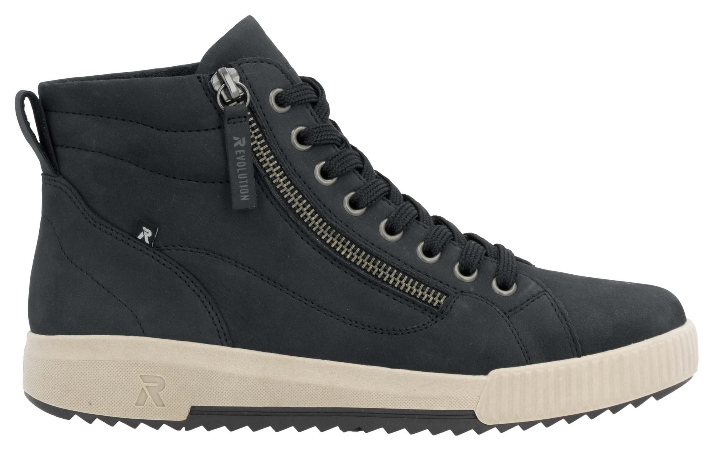 RIEKER Sport Schnürboots  , Stiefelette, High Top Sneaker, Freizeitboots mit Reissverschluss