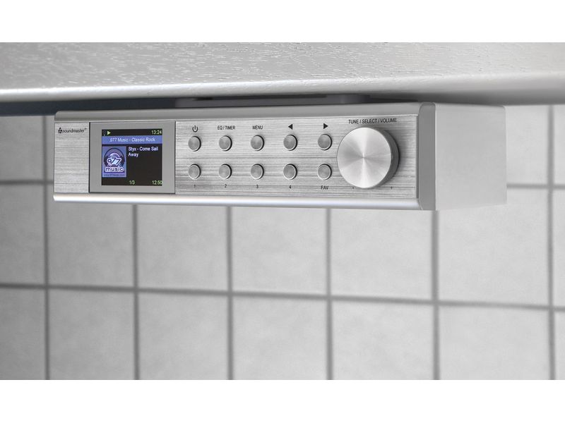 soundmaster Küchenradio IR1500SI Silber Internet/DAB  Küchenunterbauradio mit Bluetooth