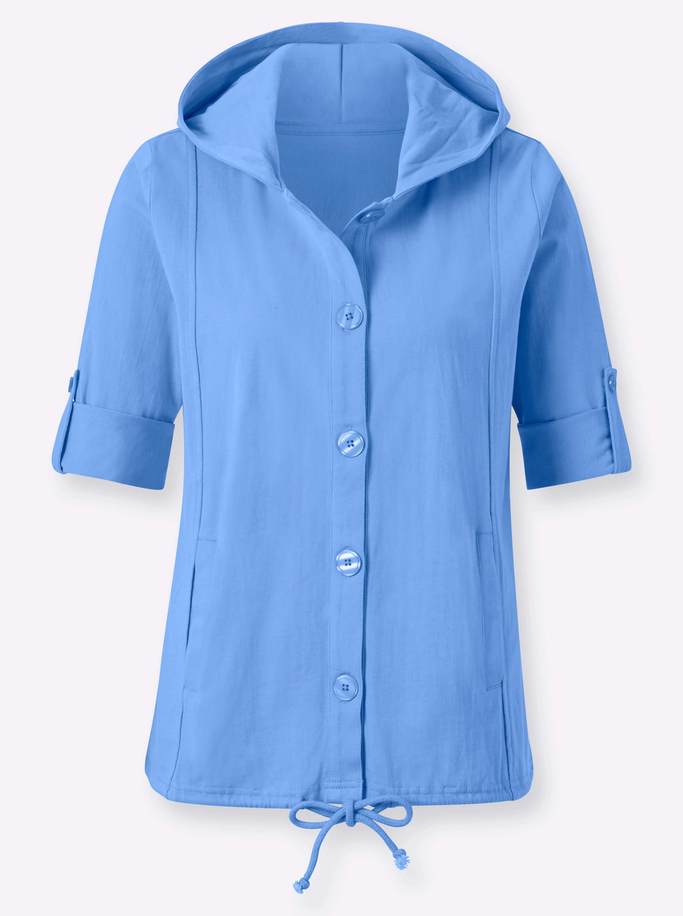 Shirtjacke in mittelblau