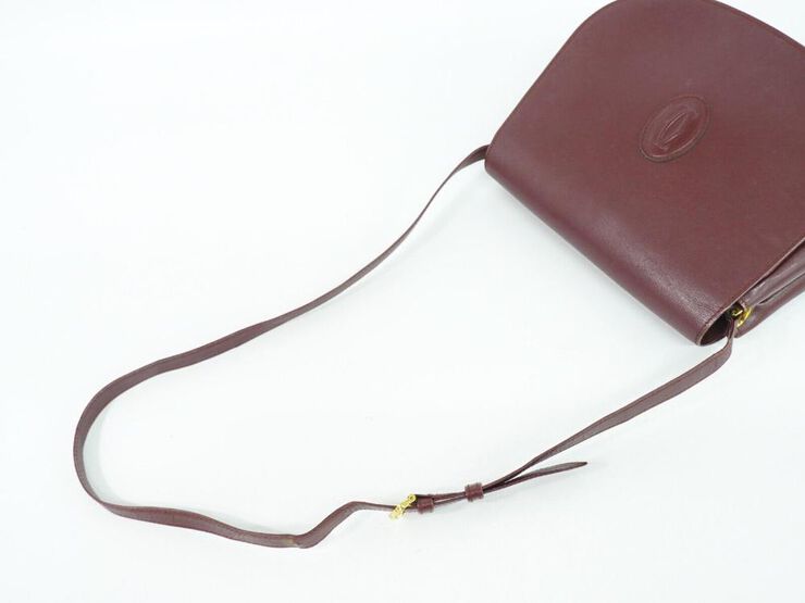Cartier Vintage Cartier Crossbody Bag Burgundy