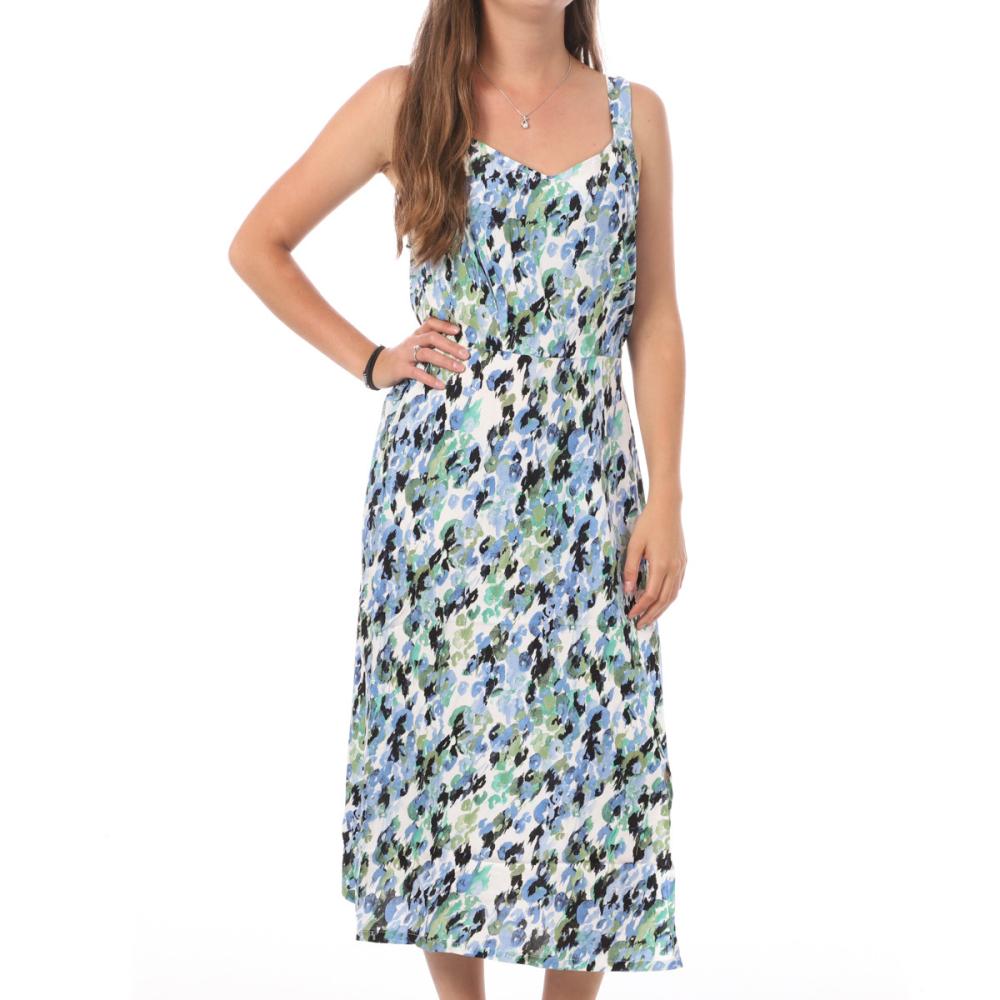 Vero Moda Robe Blanche/Bleu à Motifs Femme Vero Moda Easy Strap