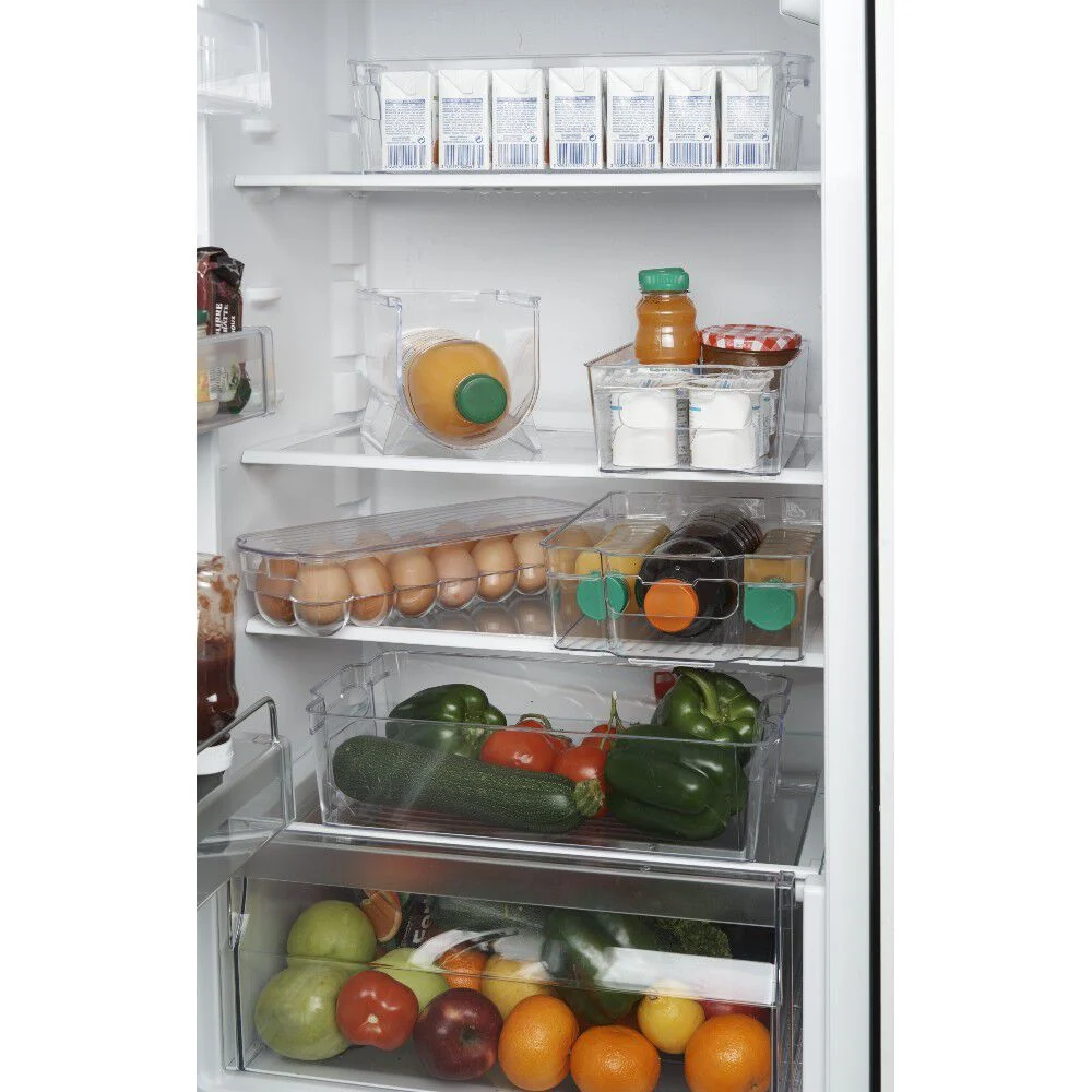 Boîte de rangement étroite transparente pour réfrigérateur