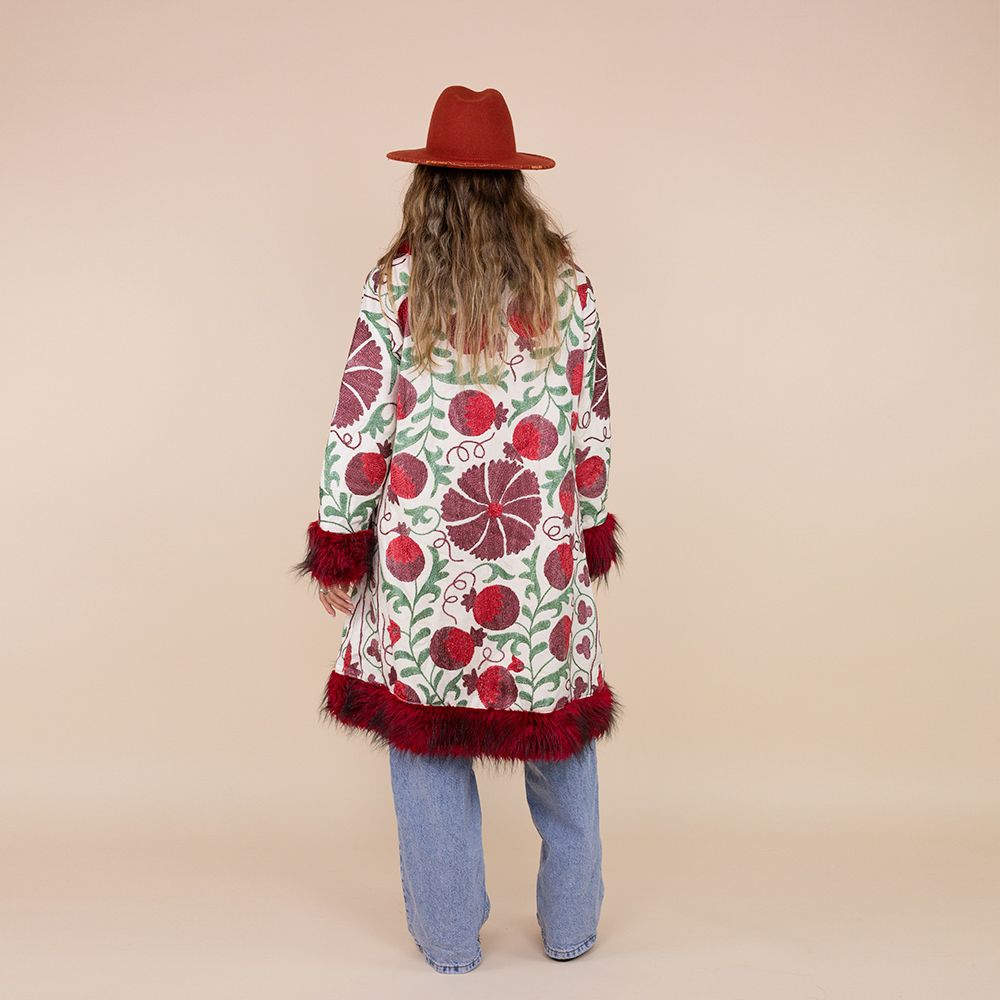 Suzani coat Alsu rood
