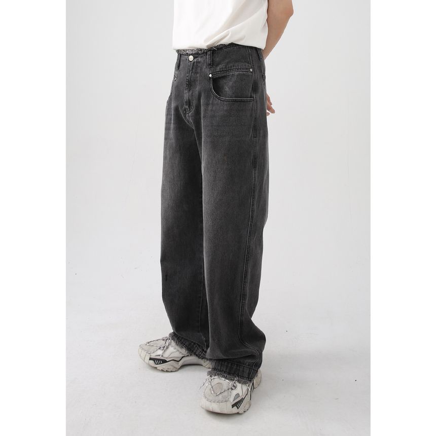 FAERIS - Mid Rise Wide Leg Jeans