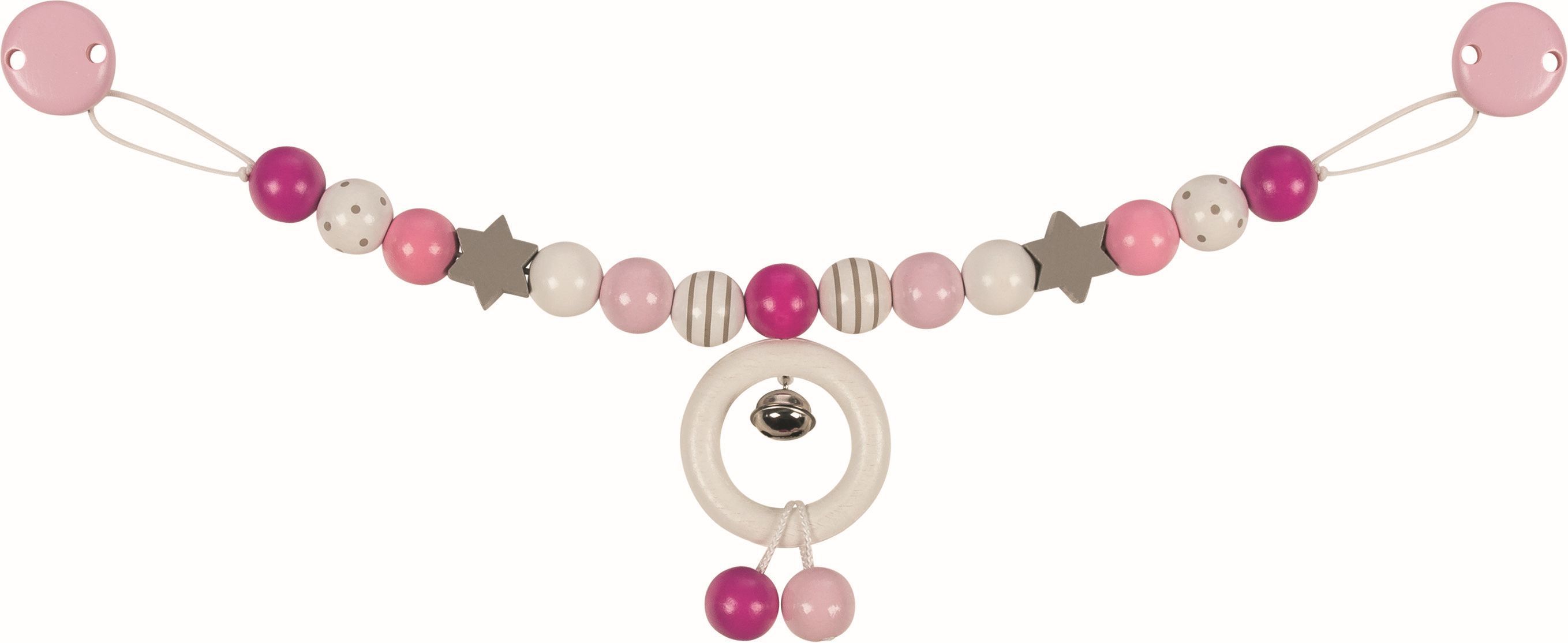 Kinderwagenkette STERNE -rosa-