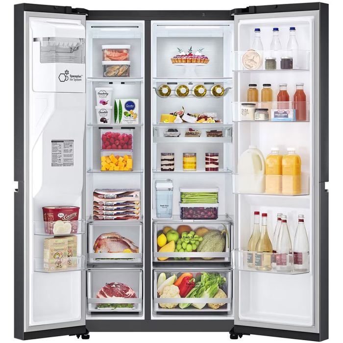 LG Side-by-Side GSLV91MCAC Matte Black - interner Wassertank