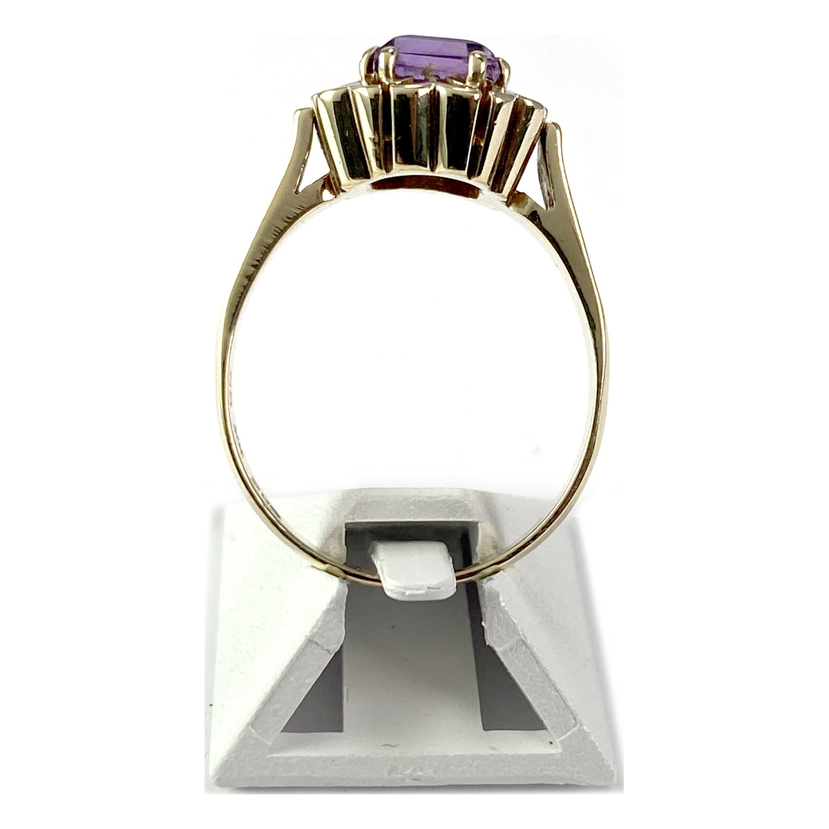 Bague d'occasion or 585 jaune améthyste