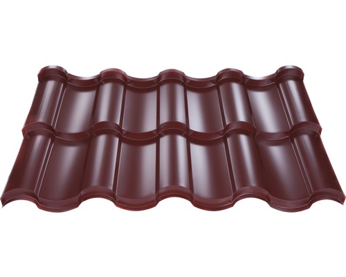 PRECIT metalen tegel Monaco oxide rood RAL 3009 745 mm x 1181 mm x 0,5 mm