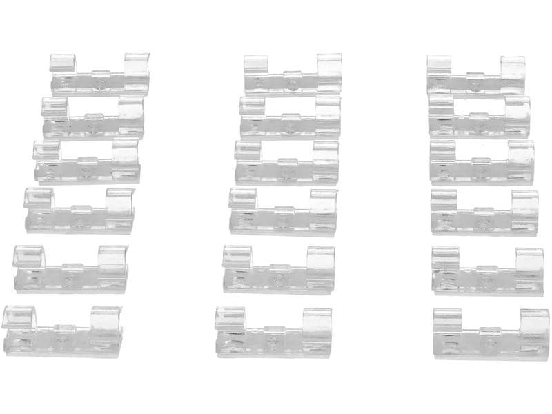 Max Hauri Kabel-Clip Set 8 mm, transparent, 18 Stück Kabelclips-Set 8 mm transparent