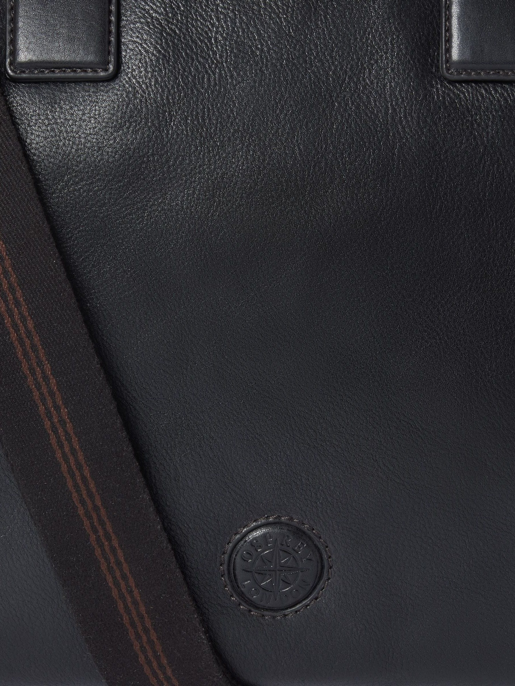 Zwart - Osprey London The Compass leren laptoptas