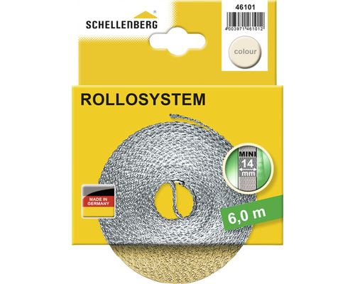 Rolluikband Mini Schellenberg 46101, 14mm/6m, beige
