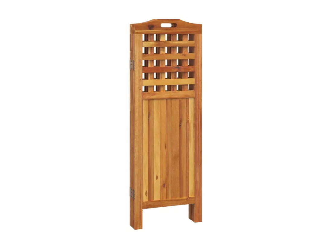 Cloison de séparation 4 panneaux 162x2x115 cm Bois d'acacia