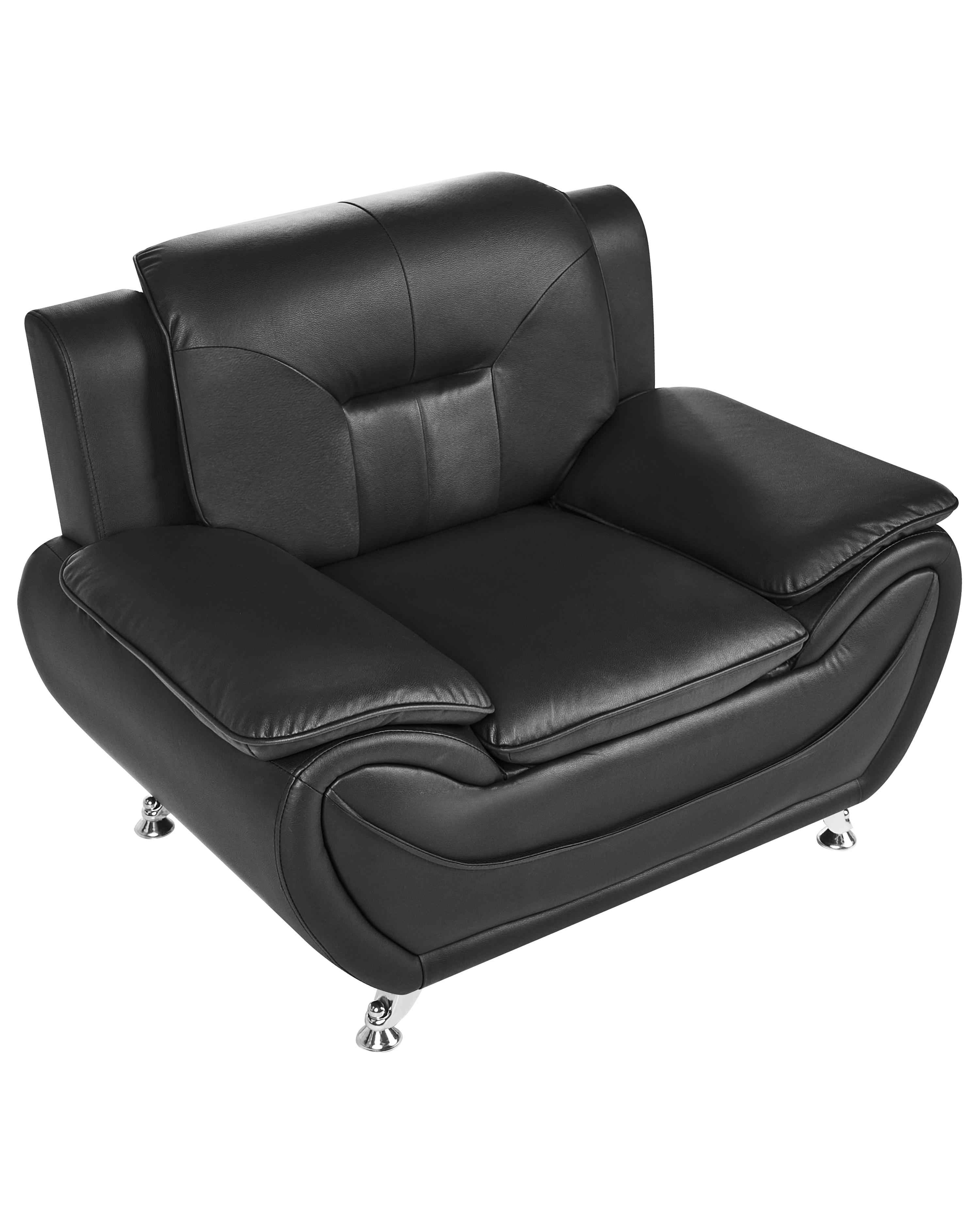 Fauteuil LEIRA Kunstleer Zwart