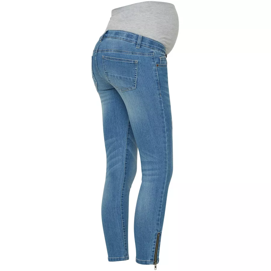 mama licious Umstandsjeans 78 MLRIGA Light Blue Denim