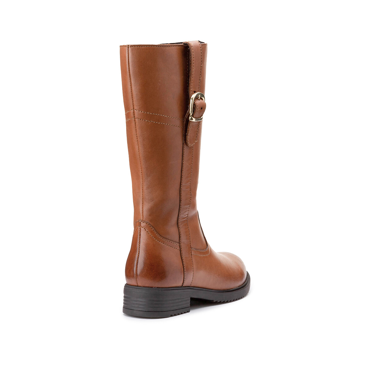 COLEÇÃO LA REDOUTE<br>Botas de montaria em couro com zíper