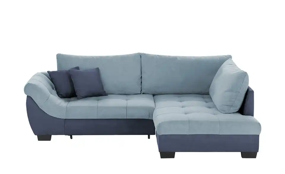 Ecksofa Krissy Taubengrau, Marineblau rechts