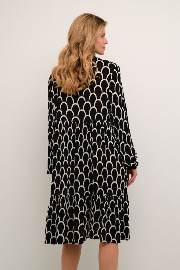 Kaffe KAkarina Amber Dress Black and white graphic print