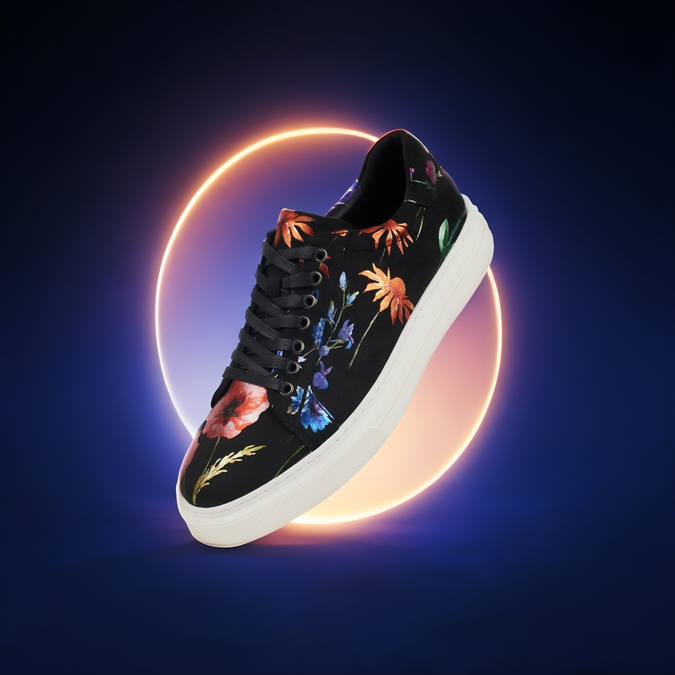 Velour Flora Sneakers