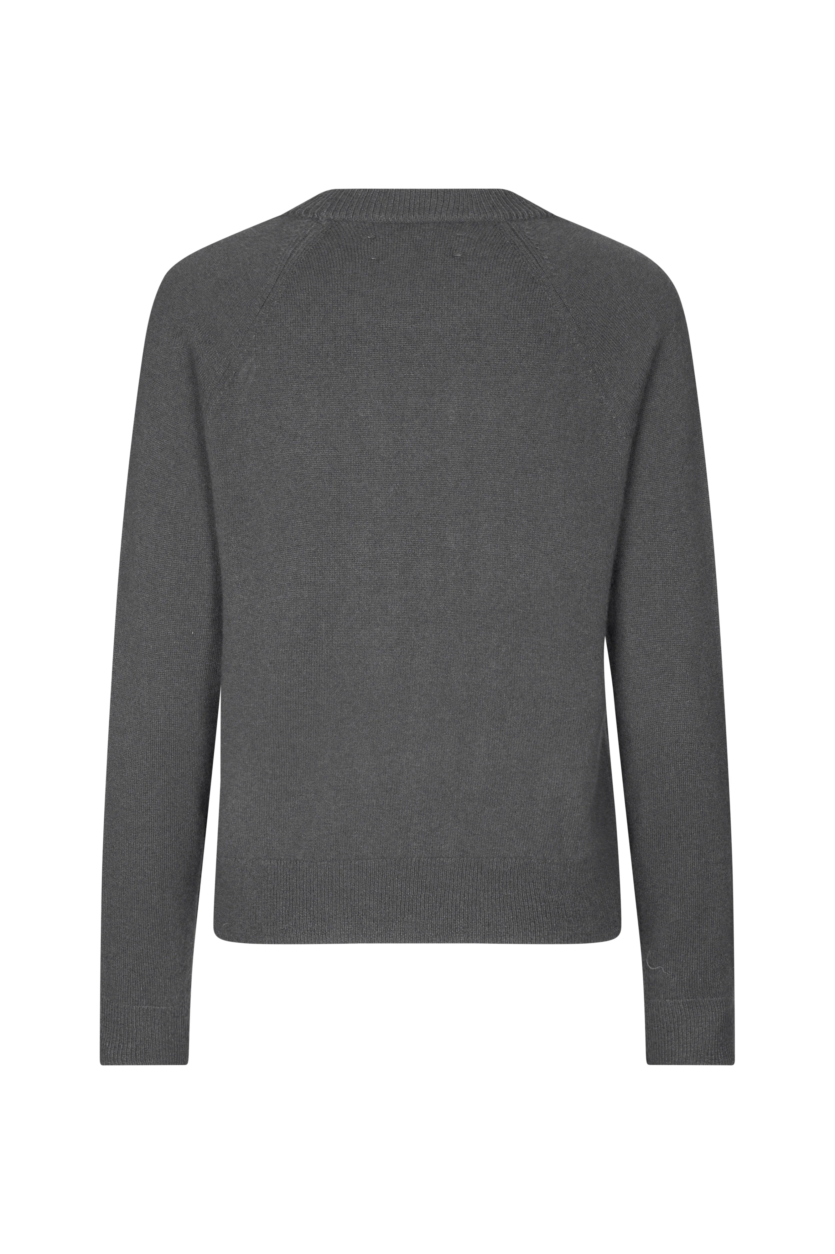 Samsøe Samsøe  Boston O-Neck striktrøje - Black Oyster