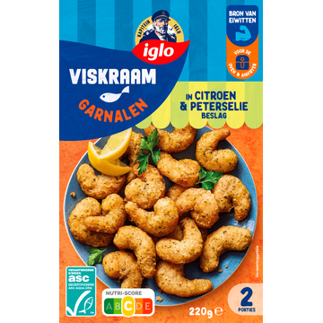 Iglo Viskraam Garnalen in Citroen en Peterselie Beslag 220g