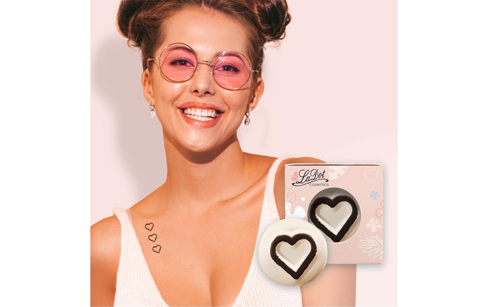Tattoostempel Herz SmallMotiv-Stein für das perfekte Outdoor-Make-Up