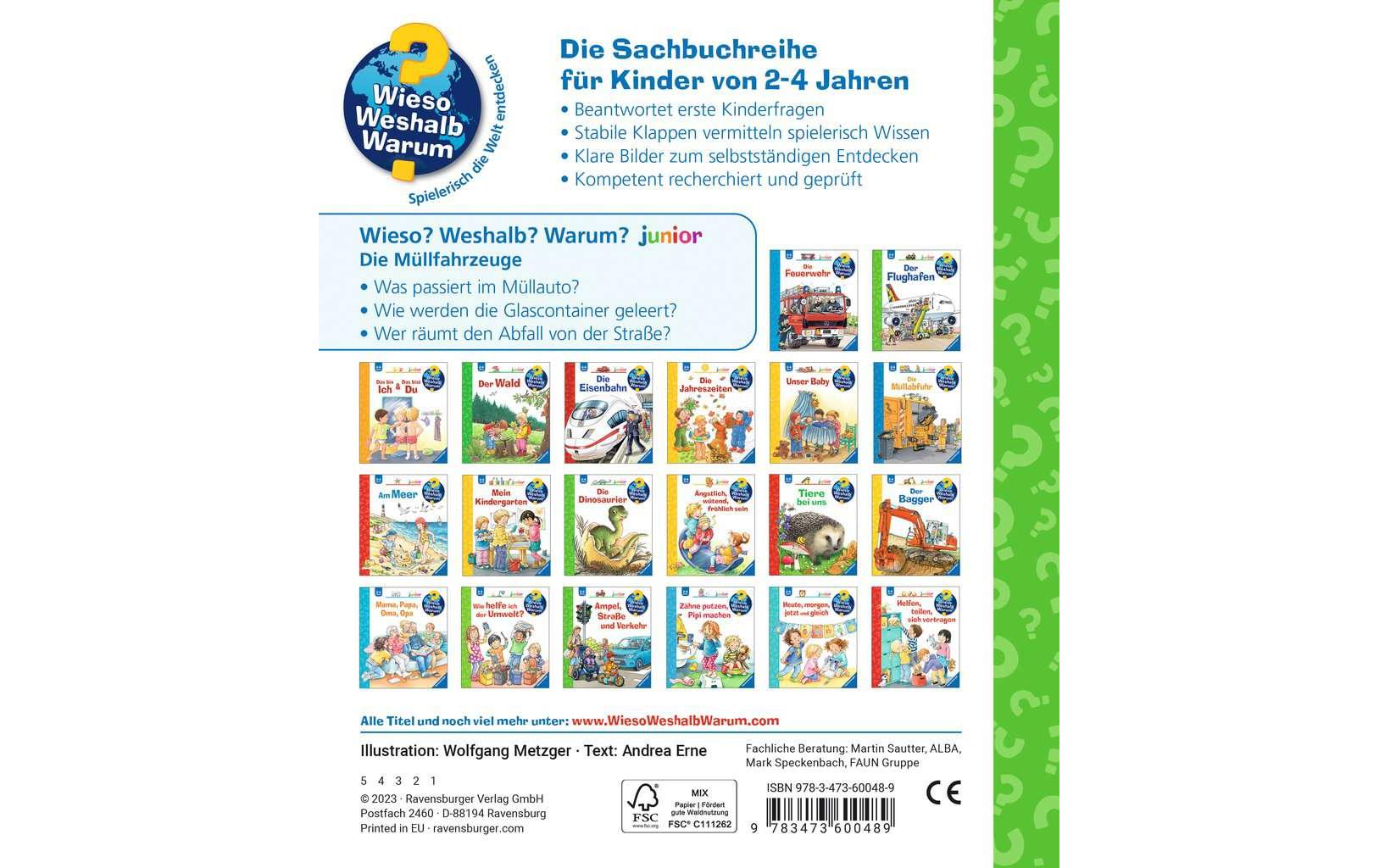 Kinder-Sachbuch WWW Die MüllfahrzeugeDie Sachbuchreihe für Kinder von 2 bis 4 Jahren