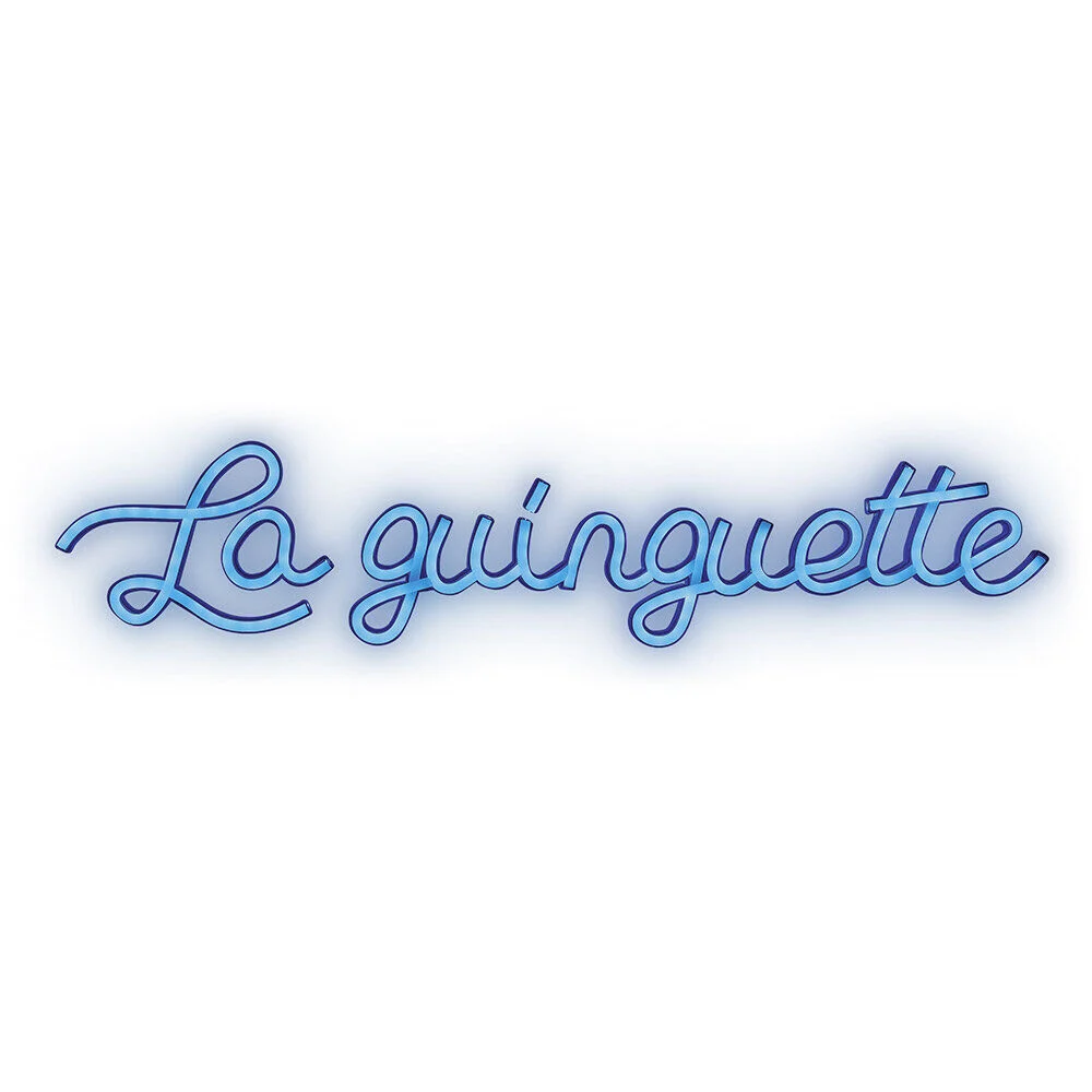 Néon LED La guinguette bleu 60x14cm