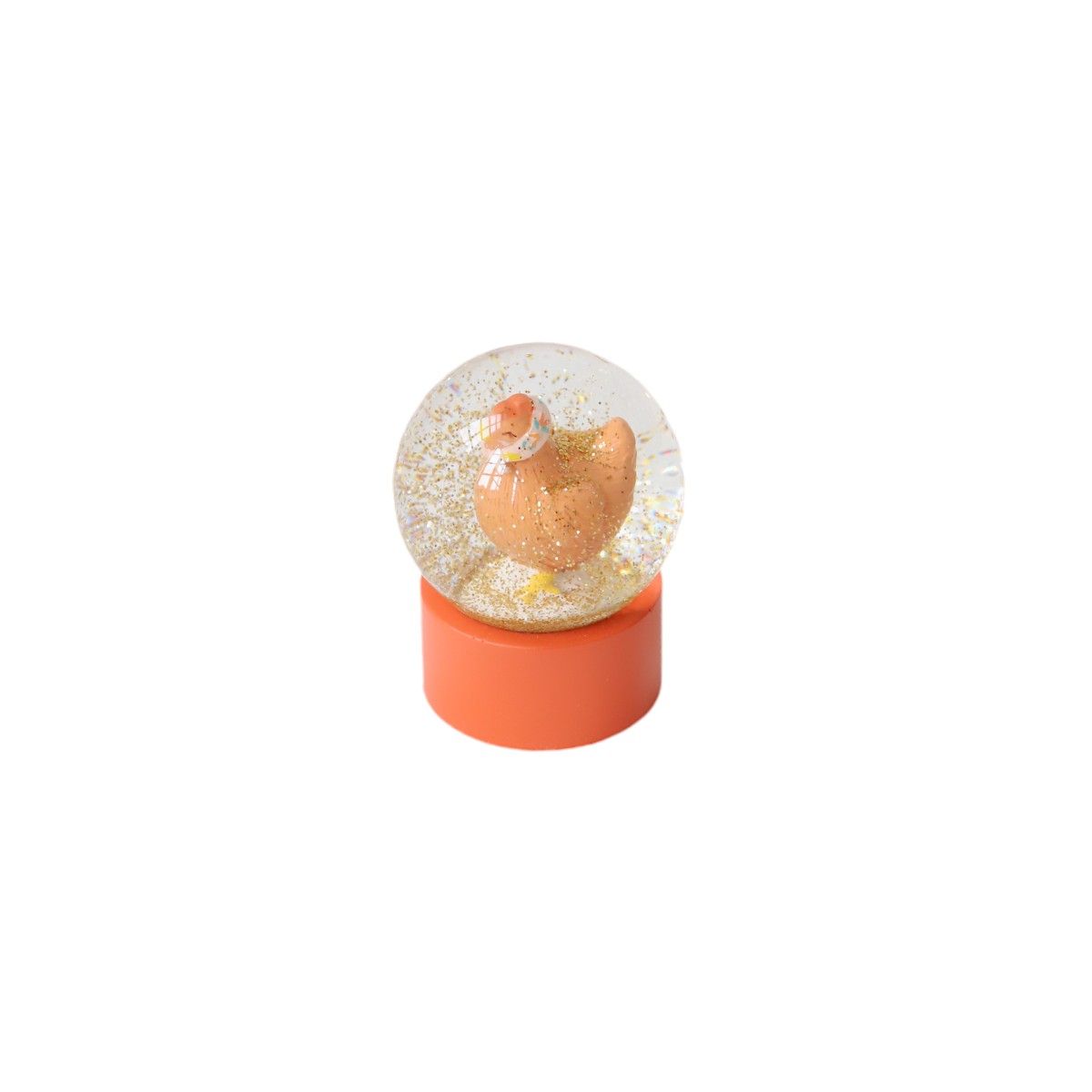 Mini boule à neige poule - La petite poule rousse Jolie saison