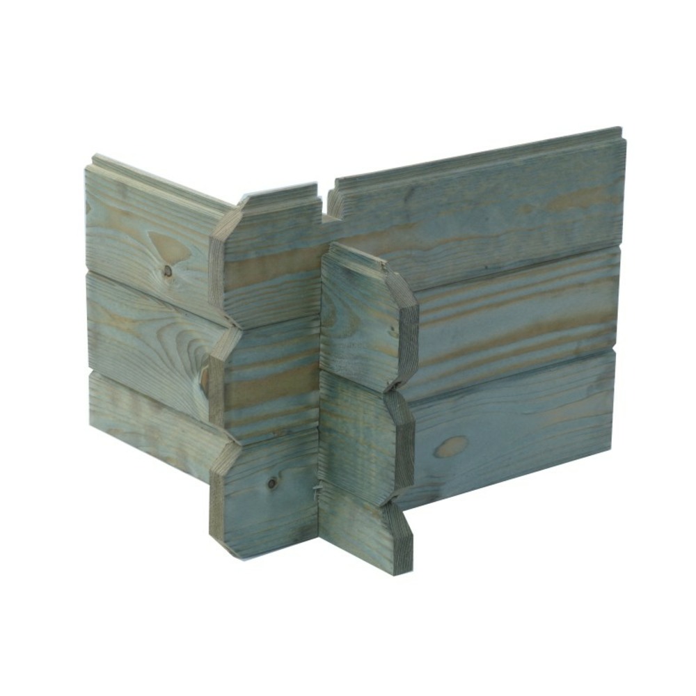 Abri de jardin en bois - 7,38m2 - 2,46x3m - traité - ep. 19mm - couleur: vert