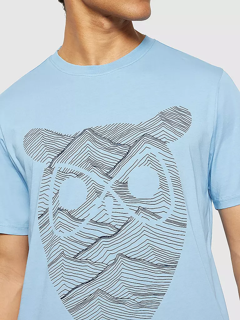 KNOWLEDGE COTTON APPAREL T-Shirt hellblau