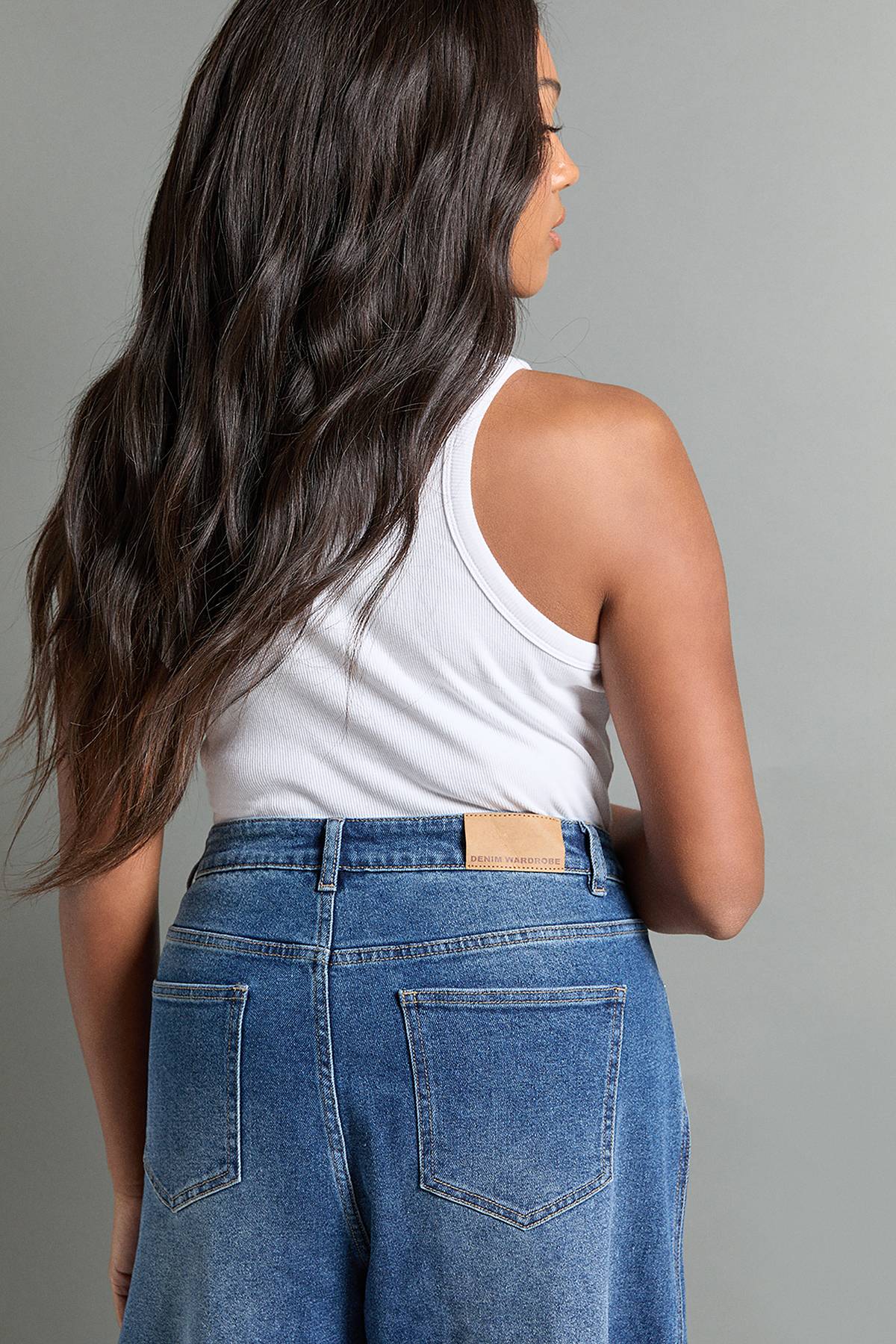 boohoo Le Jean Barrel Taille Haute Plus