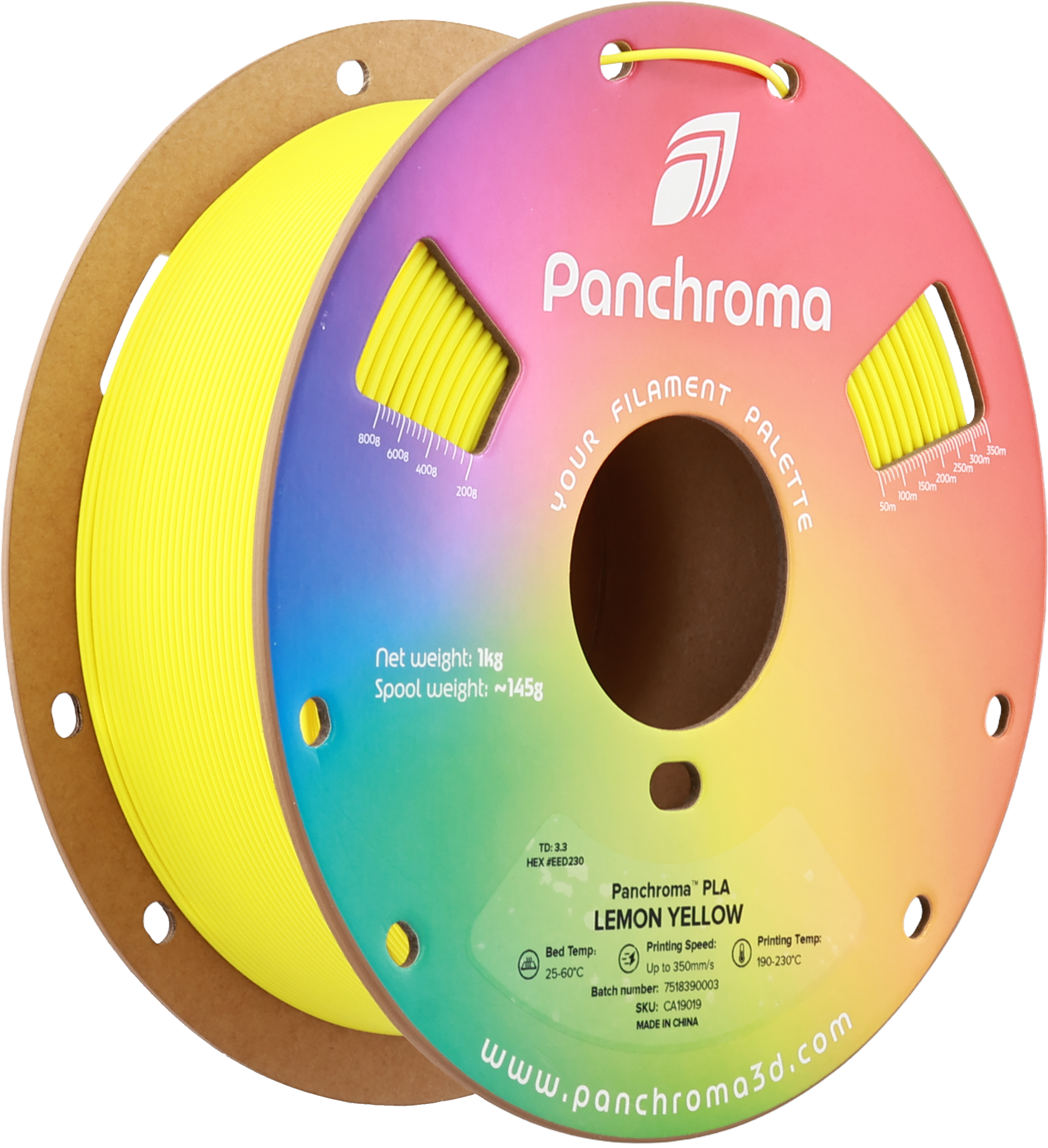 Polymaker  Panchroma™ PLA Lemon Yellow, 1,75 mm / 1000 g    High-Speed Filament in Lemon Yellow