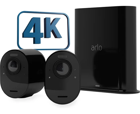 Arlo Ultra 2 spotlight camera - 2-pack Svart