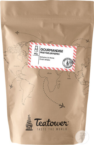 Teatower Gourmandise Infusion De Plantes Saveurs Amande Fruit Rouge 20 Infusettes