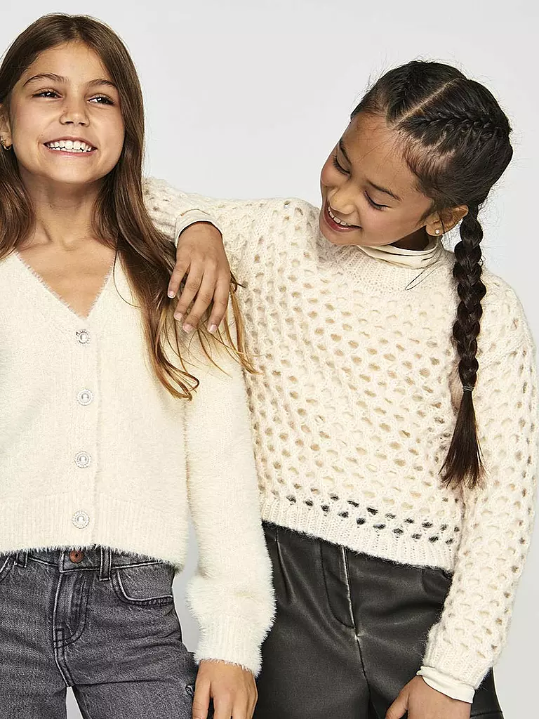 ONLY Mädchen Pullover KOGBILLIE creme