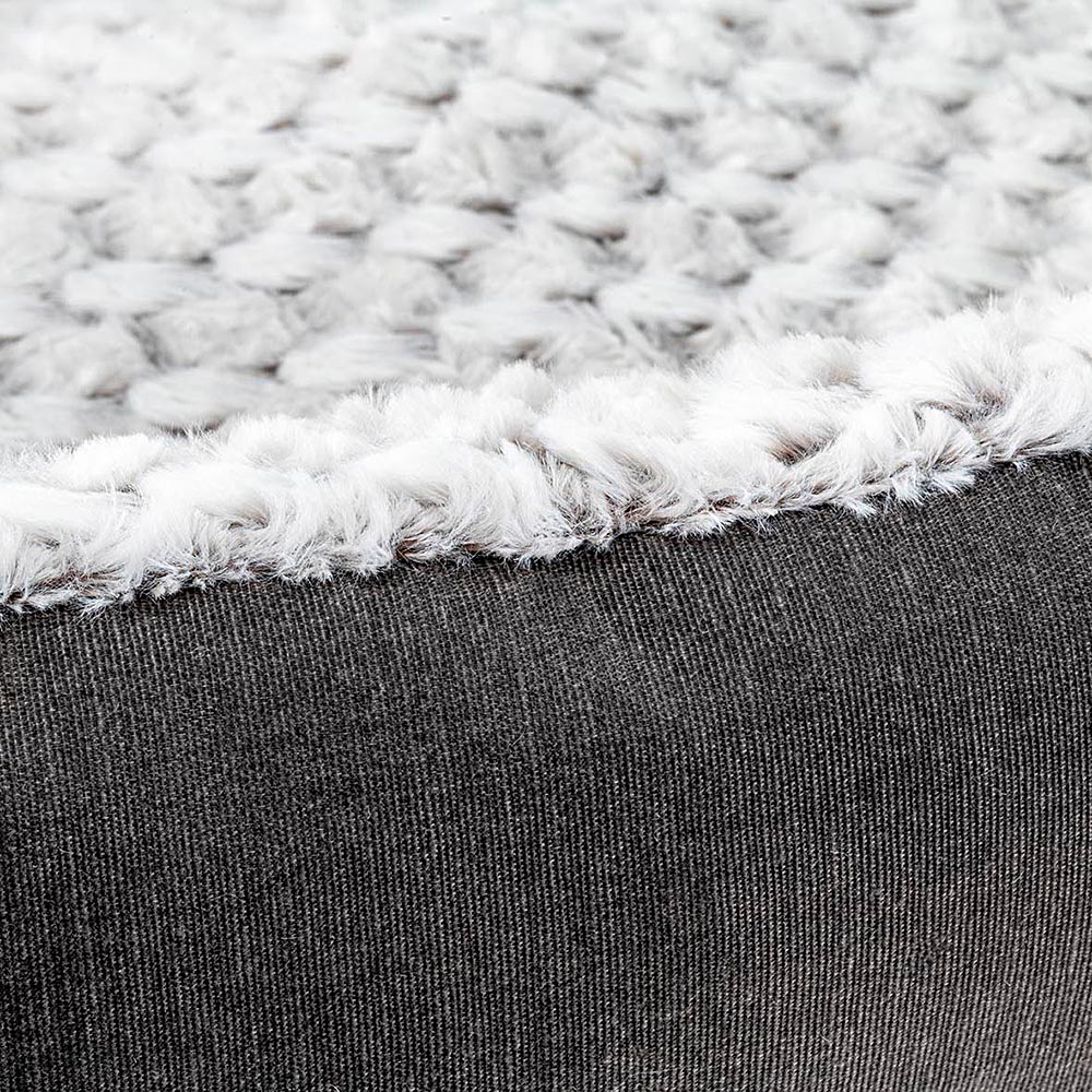 Ferplast panier chien coussin chien grande taille panier chat coussin chat doux et confortable 55 x 48 x h 18 cm. Gris