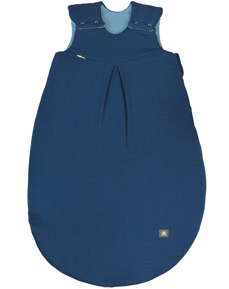 Ganzjahres-Schlafsack MUSSELIN wattiert in spaceblue