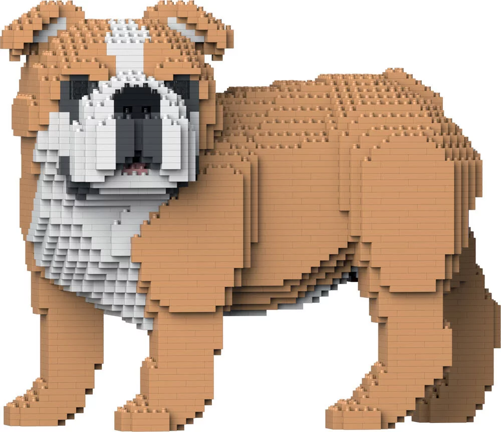 JECKA BLOCS DE CONSTRUCTION -CHIEN BULLDOG ANGLAIS (4 EN 1) BEIGE STANDARD