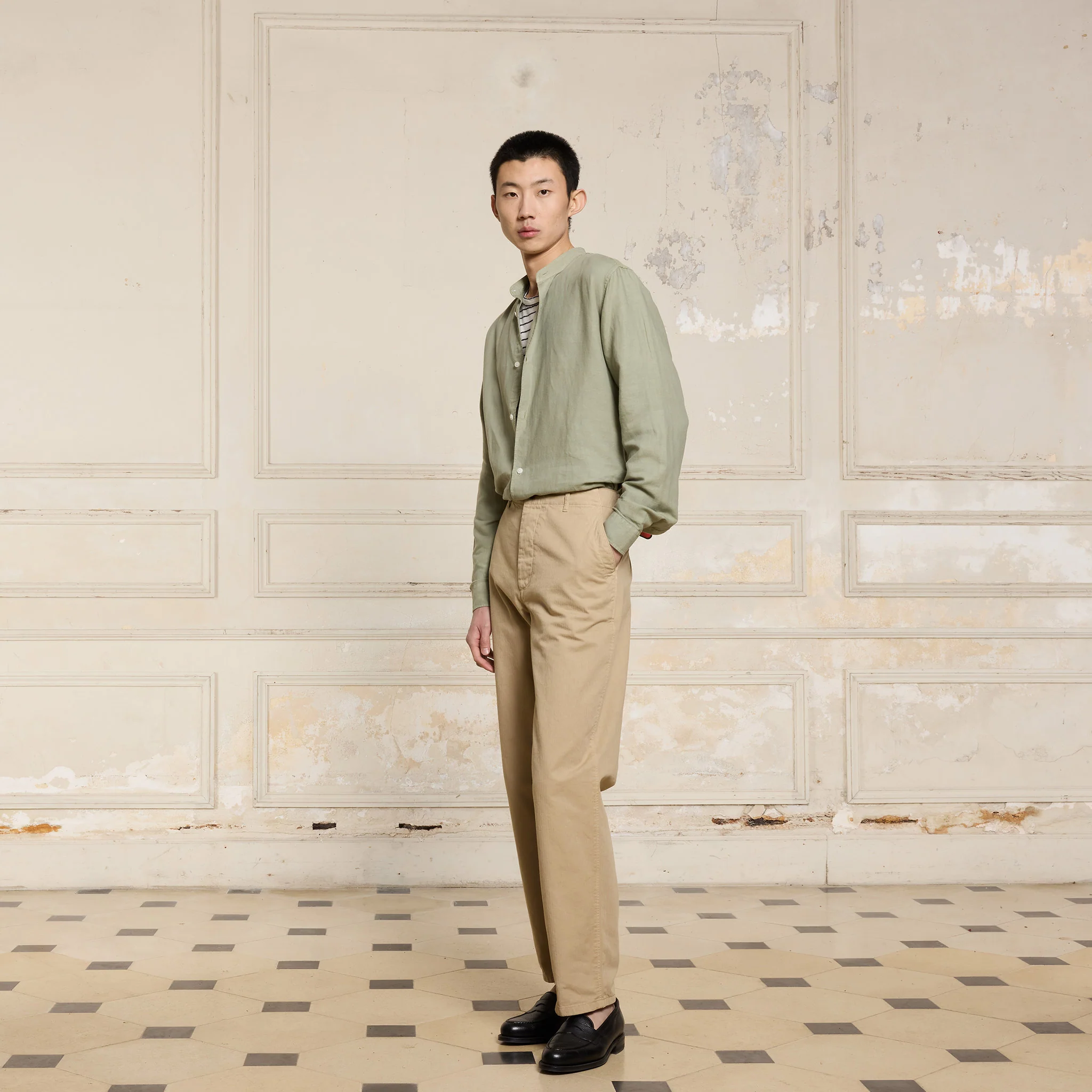 Beige military pants