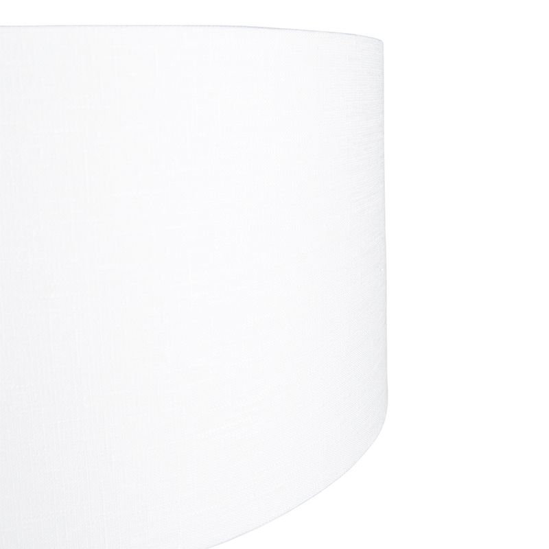 Moderne wandbooglamp staal met witte kap 50 cm verstelbaar - Bow