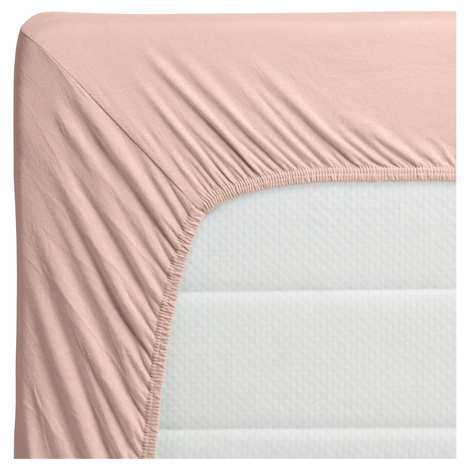 Hoeslaken Jersey Roze