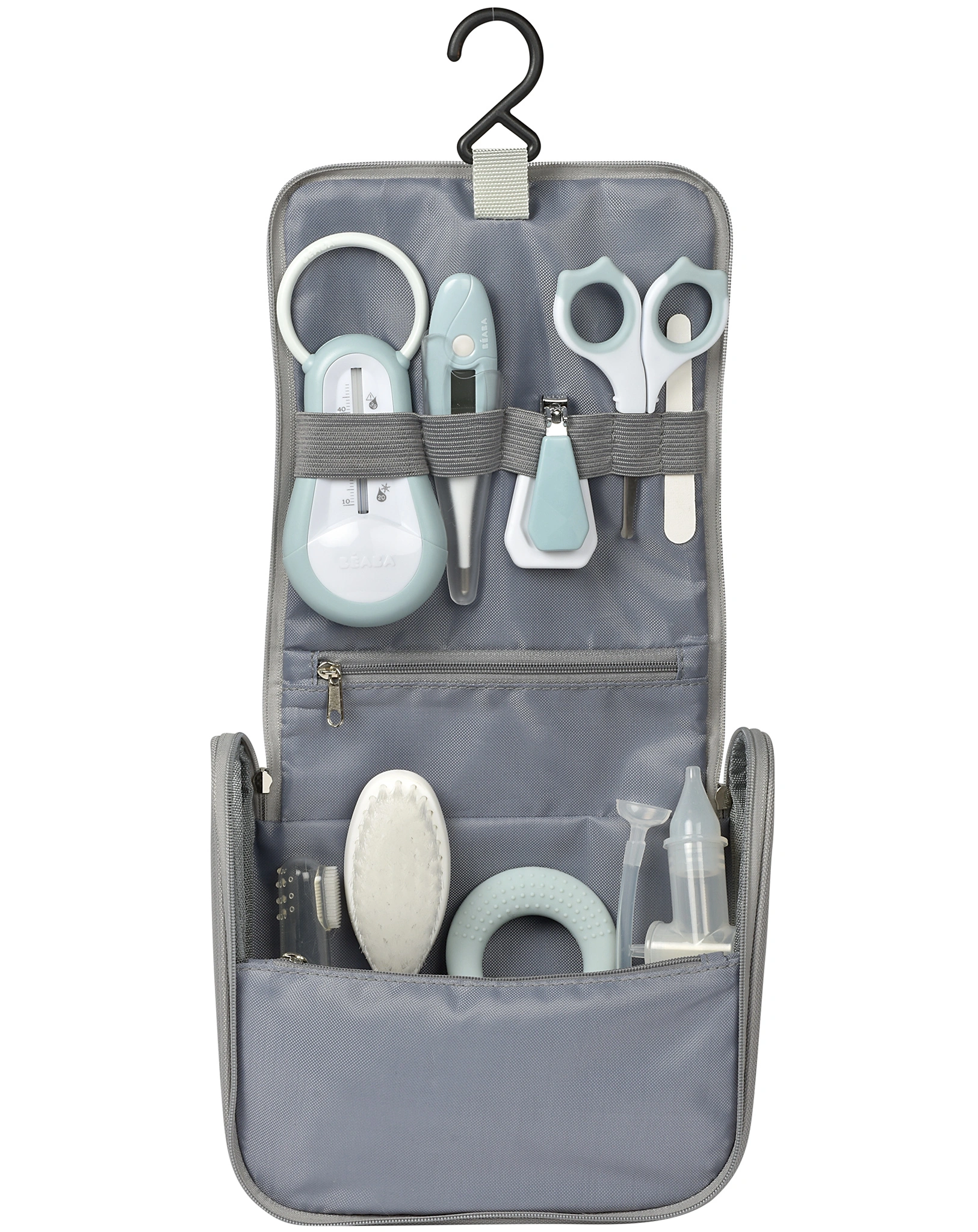 Kulturbeutel BABY CARE zum Aufhängen 9-teilig in green blue